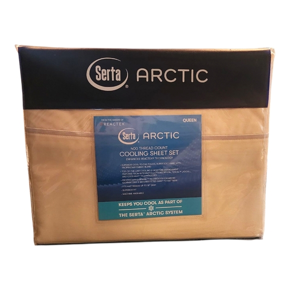 Serta Arctic Queen Cooling Sheet Set - Antique White